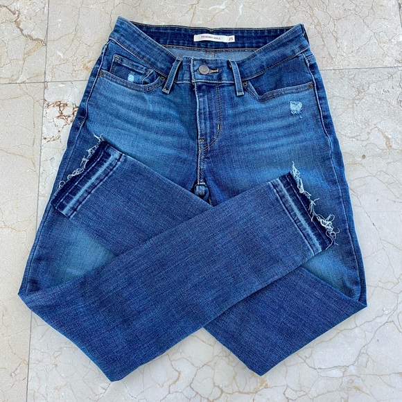 Levi's 711 Skinny Ankle Jeans 25 - Picture 1 of 12